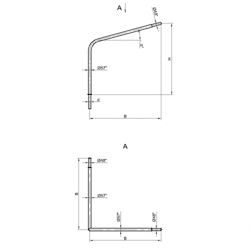 Консольный кронштейн двухрожковый К17(а)-2,0-1,5-1-1